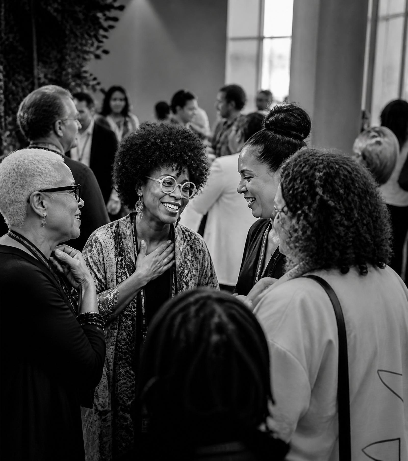 Women in candid connection at Girl Talk Meetup